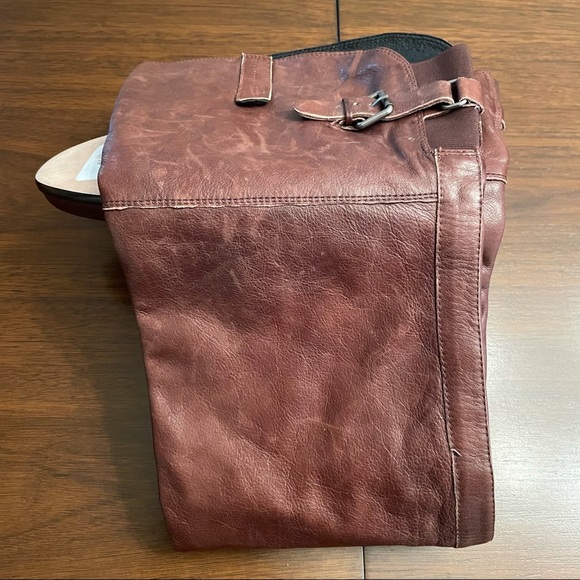 Dolce Vita Womens Riding Boots Brown Leather Over Knee Flat Distressed 7 M - Picture 9 of 9